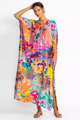 ZERU TIE NECK MAXI KAFTAN