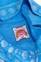 WIDE STRAP LINEN TOTE BAG