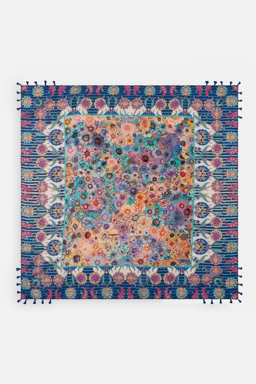 SAGE BLUE SILK SCARF