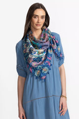 SAGE BLUE SILK SCARF