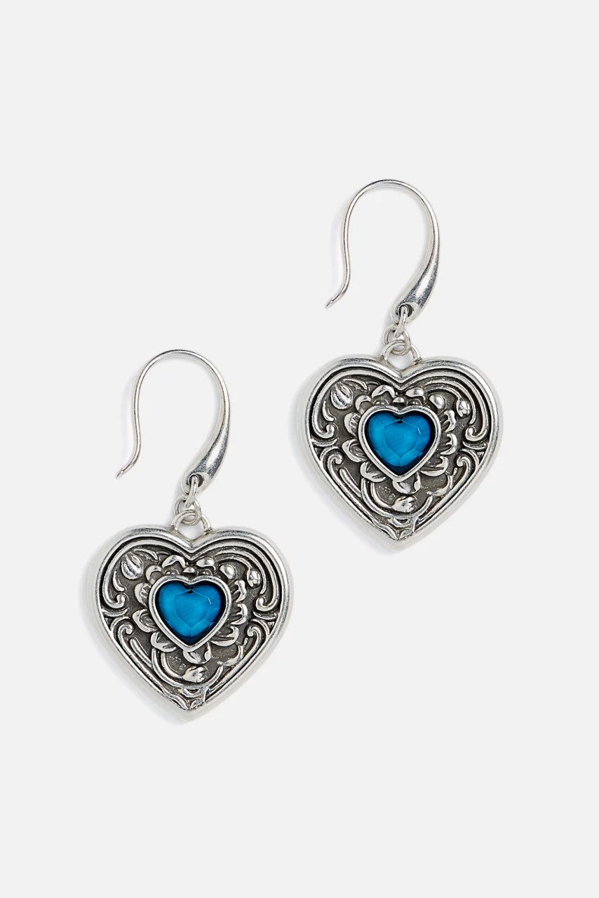 ANTIQUE HEART PENDANT EARRINGS