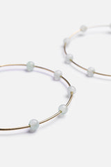SEMI PRECIOUS HOOP EARRINGS