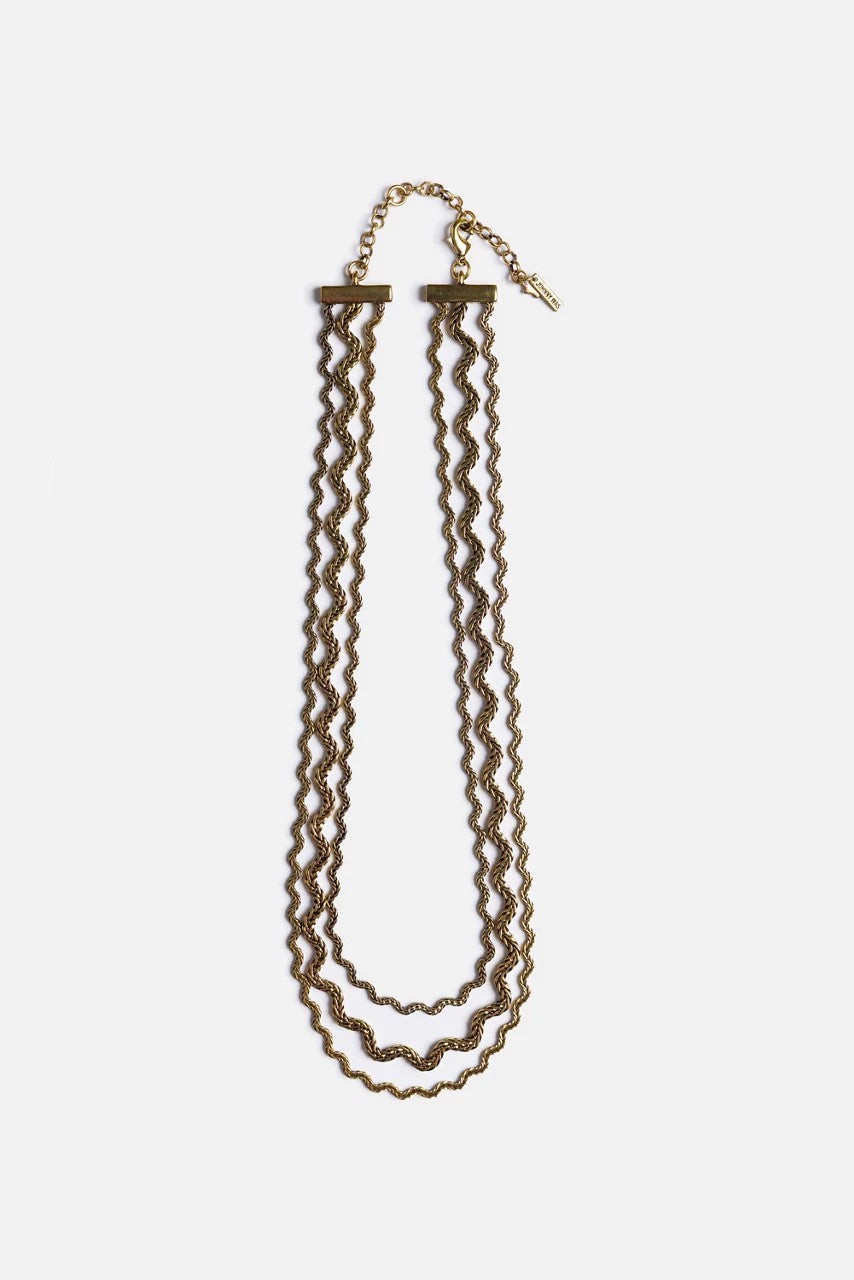 RIC RAC TRIPLE STRAND NECKLACE