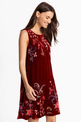 VELVET CHEVRON TANK DRESS