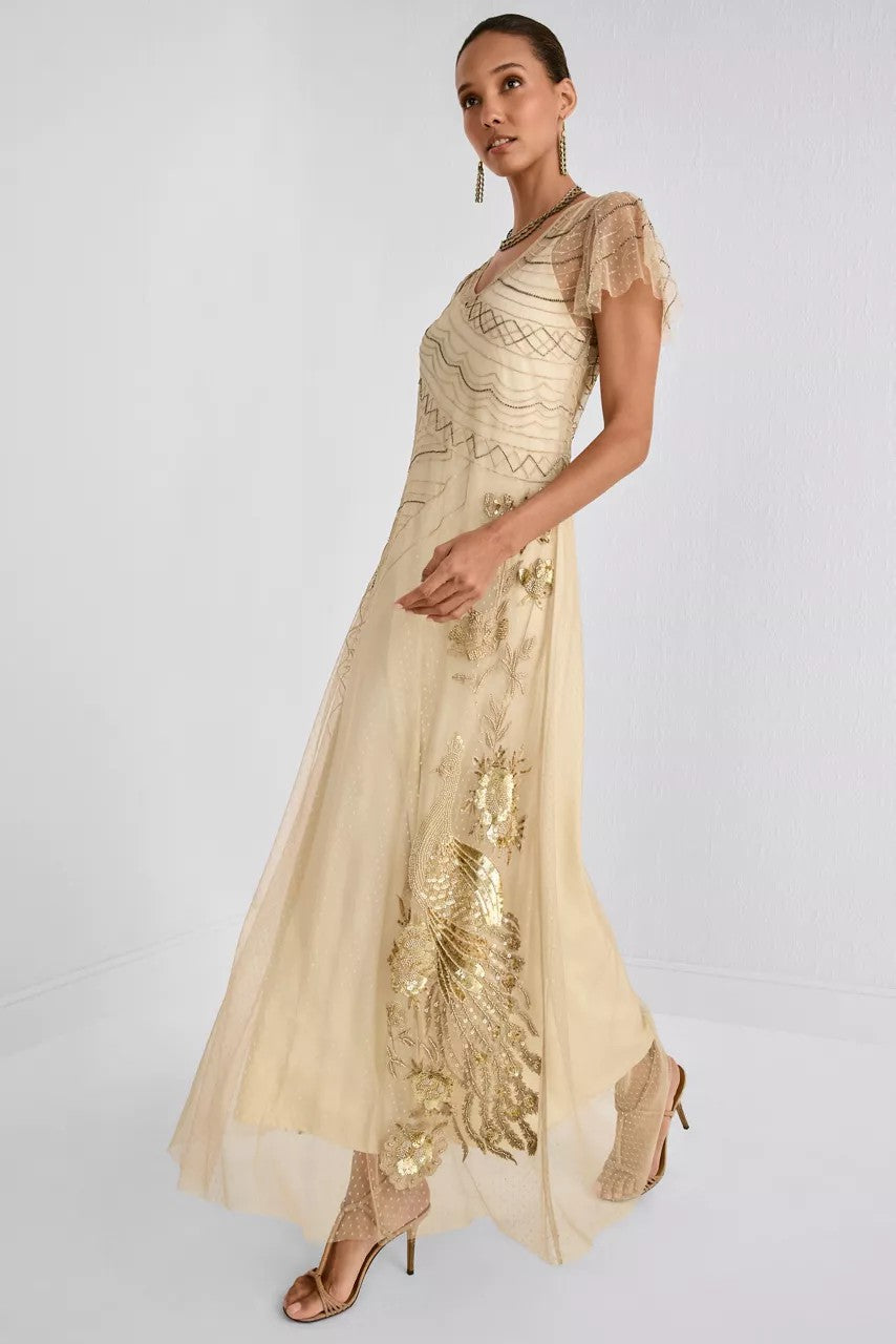 AMERYS SEQUIN MESH DRESS