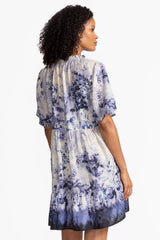 FLUTTER SLEEVE TIERED DRESS