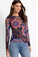 NATALIE LONG SLEEVE MESH TEE