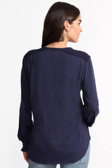 MIXED MEDIA HI LO SHIRT