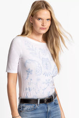 ELBOW SLEEVE BOAT NECK TEE