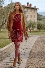 LASER CUT ITALIAN SUEDE PONCHO