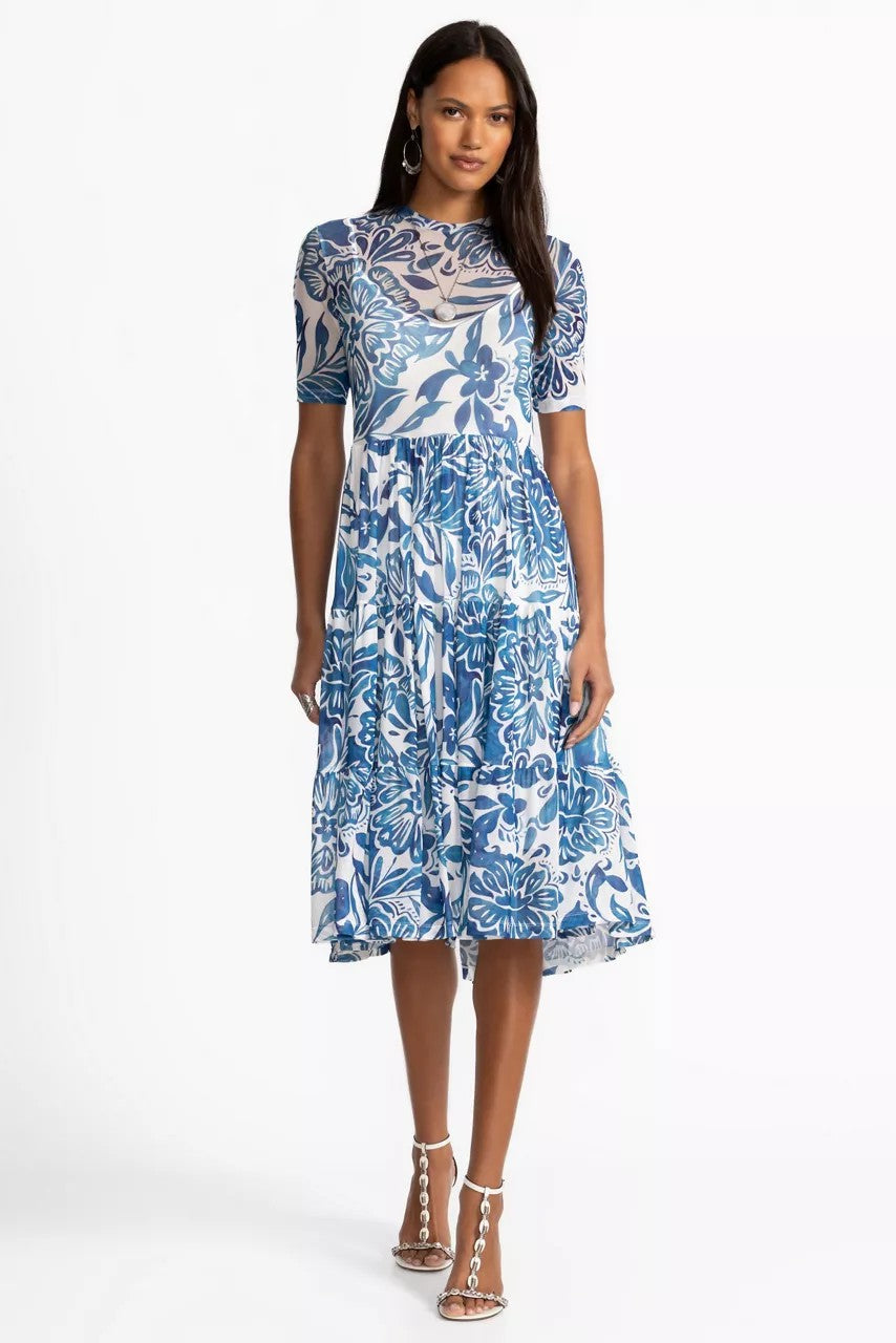 MESH TIERED DRESS