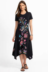 HANDKERCHIEF HEM KNIT DRESS