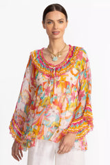 GAL RUFFLE TIE BLOUSE