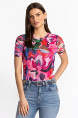 ELEANOR SHORT SLEEVE MESH TEE