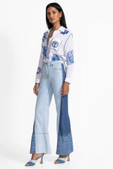 THE PIECED STRAIGHT FLARE JEAN