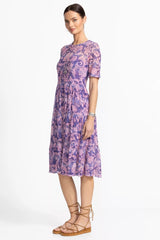 FLORENTINA MESH TIERED DRESS