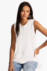 CROCHET CREW NECK TANK