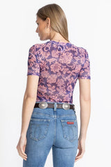 ELEANOR SHORT SLEEVE MESH TEE