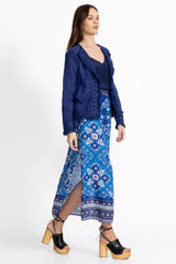 LINEN HIGH SLIT SKIRT