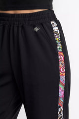 BEE ACTIVE TUXEDO STRIPE TRAVELER PANT