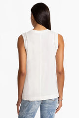 CROCHET CREW NECK TANK