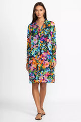 WILD BLOOM LONG SHIRT DRESS