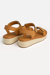 RAFFIA EMBROIDERED SANDAL