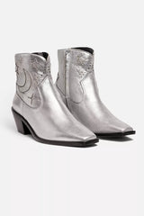 COSMOS METALLIC LEATHER BOOTIE