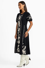 SEAMED KNIT DRESS