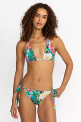 PEACOCK GOZA STRING BIKINI TOP