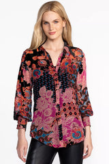 YRENE BURNOUT BLOUSE