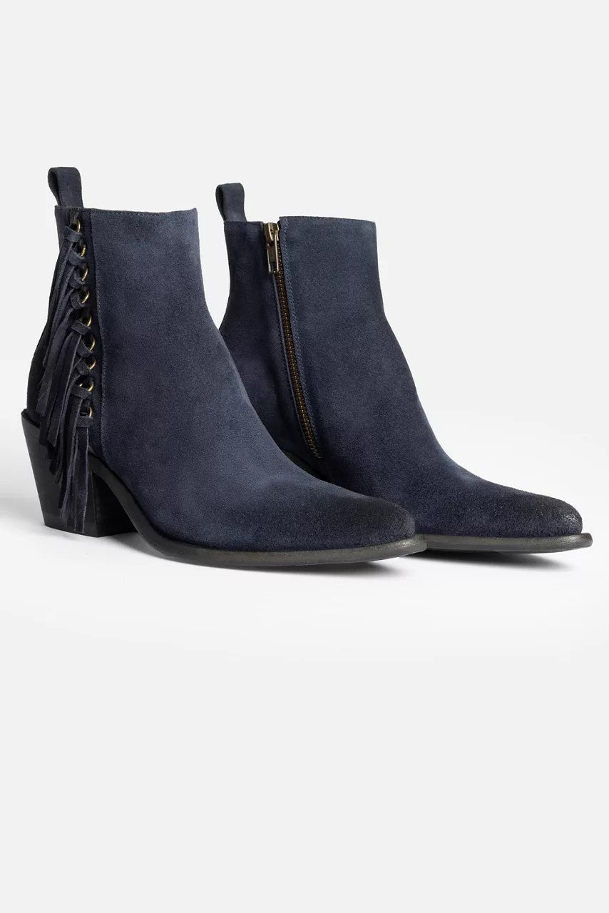 FRINGE ITALIAN SUEDE ANKLE BOOT
