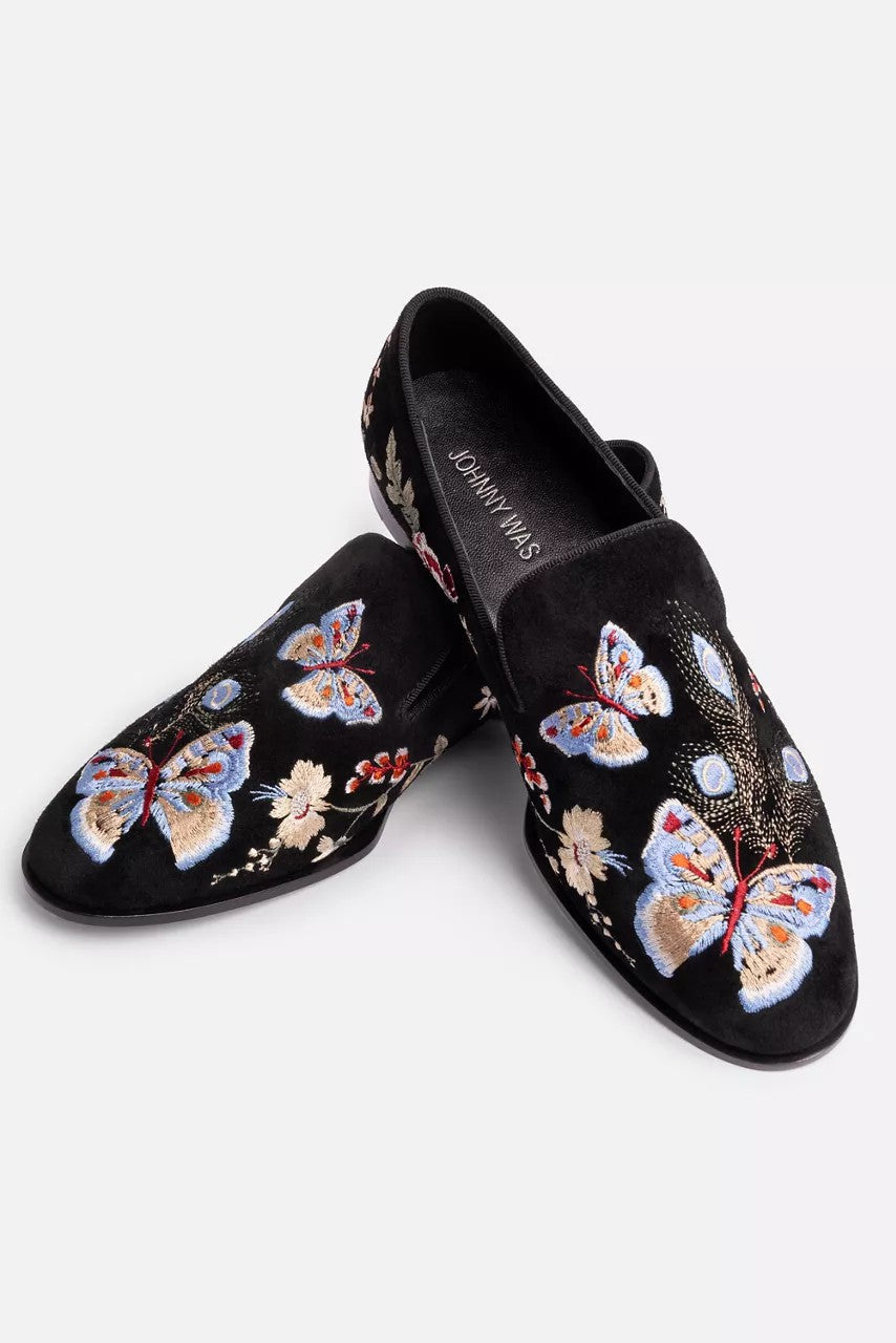 FLORRIE EMBROIDERED SMOKING LOAFER