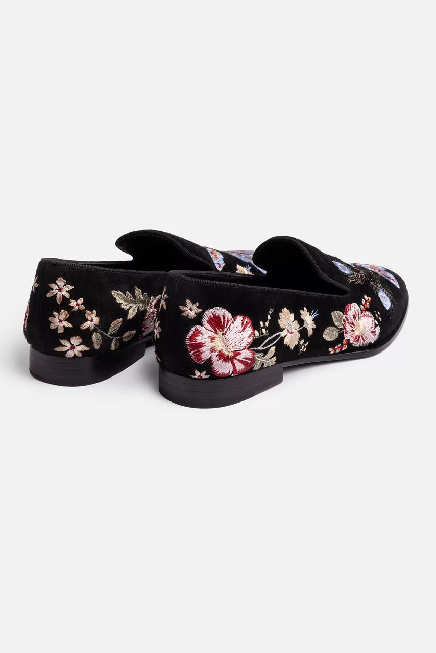 FLORRIE EMBROIDERED SMOKING LOAFER