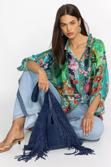 ITALIAN SUEDE FRINGE HOBO