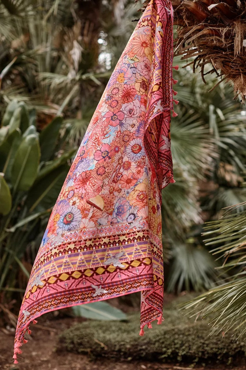 SAGE PINK SILK SCARF