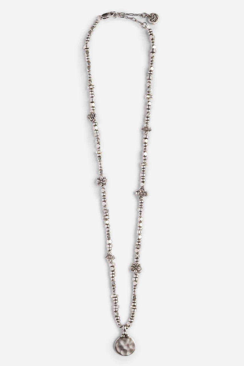 MIXED BEADED PENDANT NECKLACE