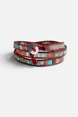 SANTA FE BURGUNDY WRAP BRACELET
