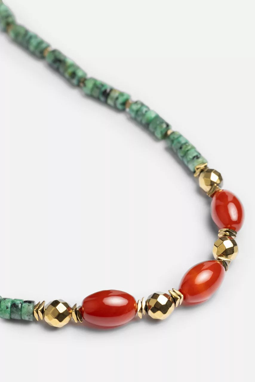 AWAY WE GO BEADED NECKLACE