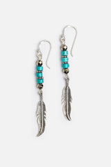 SEA FEATHERS DANGLE EARRINGS