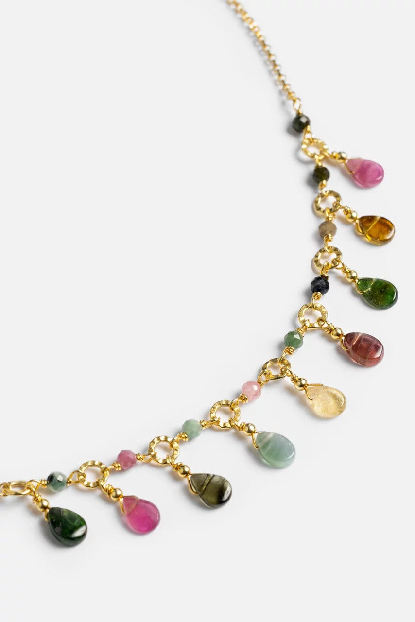 COLORFUL ARRAY WATERFALL NECKLACE