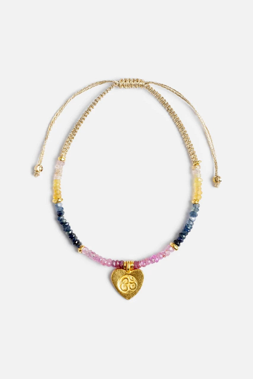 HEART OM PENDANT BRACELET