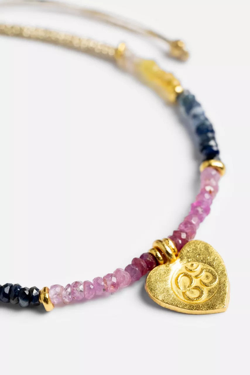HEART OM PENDANT BRACELET
