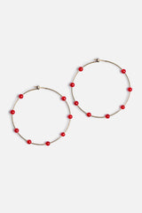 SEMI PRECIOUS HOOP EARRINGS