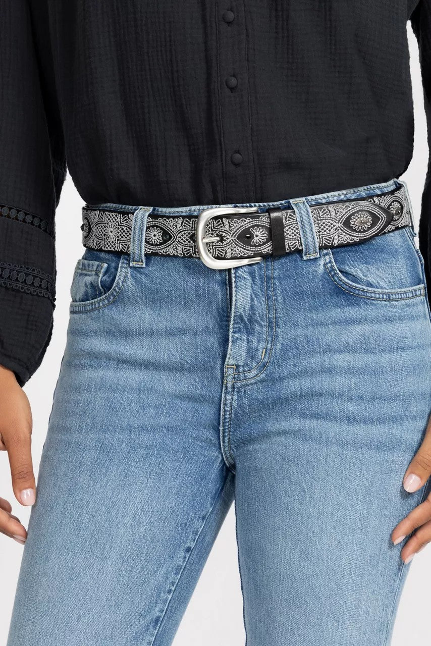 PIZZO EMBROIDERED ITALIAN LEATHER BELT