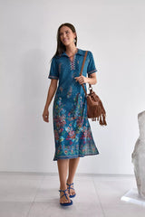 HENLEY COLLARED DRESS