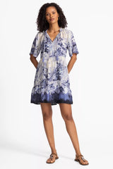 FLUTTER SLEEVE TIERED DRESS