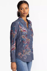 ZIPPER BACK SHIRT