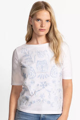 ELBOW SLEEVE BOAT NECK TEE