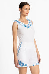 FRENCH TERRY PLEATED SHORT